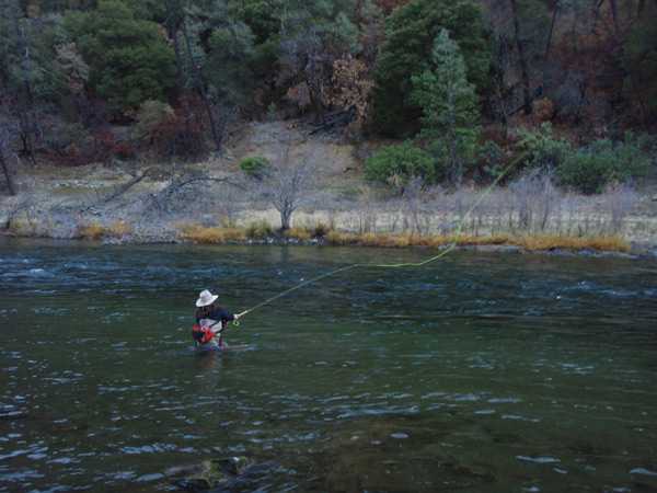 Angie throwing a great spey cast