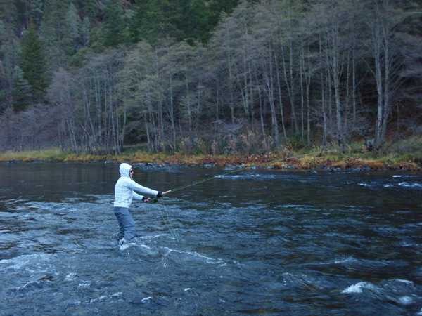 Jen spey casting on the Trinity