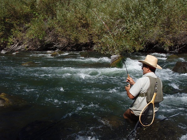 Mark with a good fish on the line.