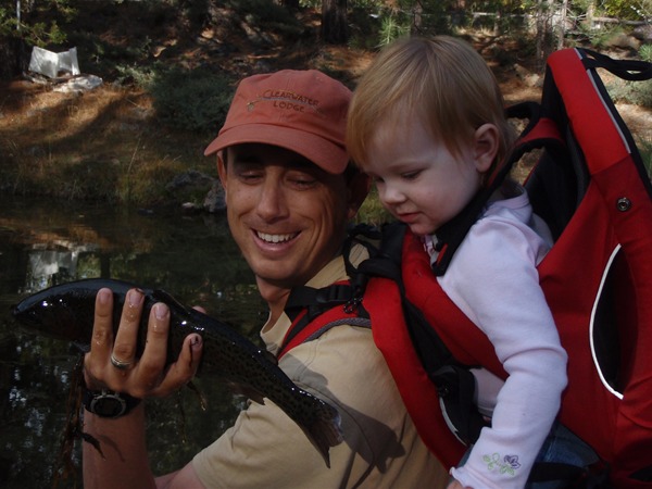 Mackenzie meets a trout