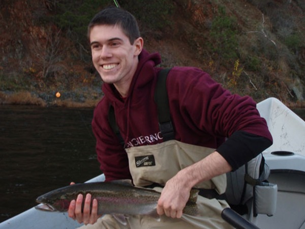 Alex with his 3rd steelhead