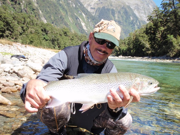 NZ steelhead...Steve with a perfect hen