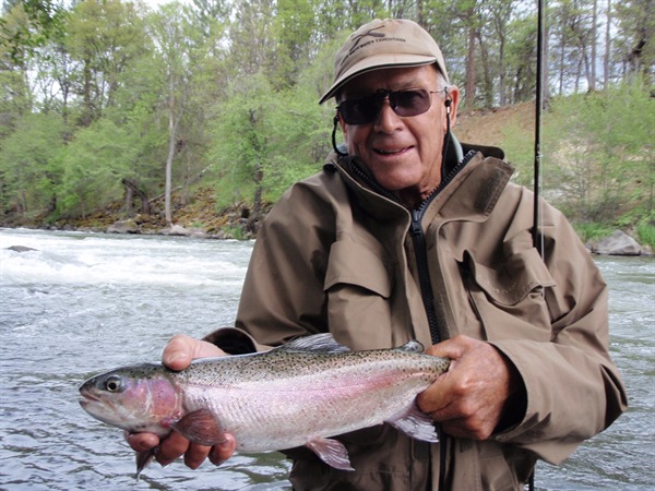 Jim Wilson with a superb Pit River rainbow