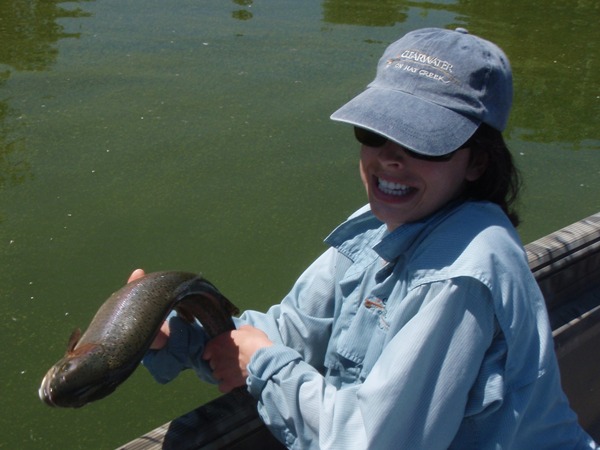 Lindsey's fish was camera-shy