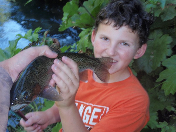 Matthew with his big fish