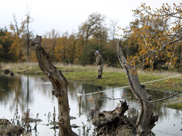 Fishing the lower lake