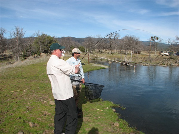 Ron and Duane doubled up on the lower pond