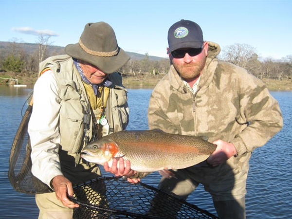 Clint helping Chuck with his big fish