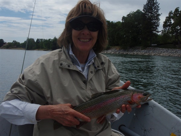 Susan's first fly rod fish