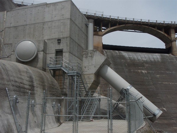 New powerhouse at base of dam