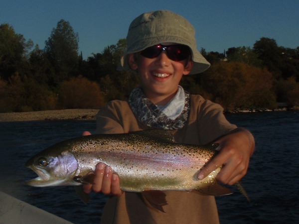 Tate caught this fish on a dry fly