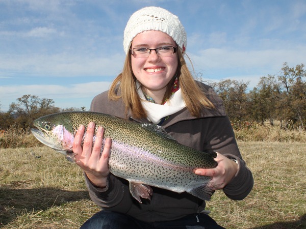 Charlotte from Germany with her first fish ever