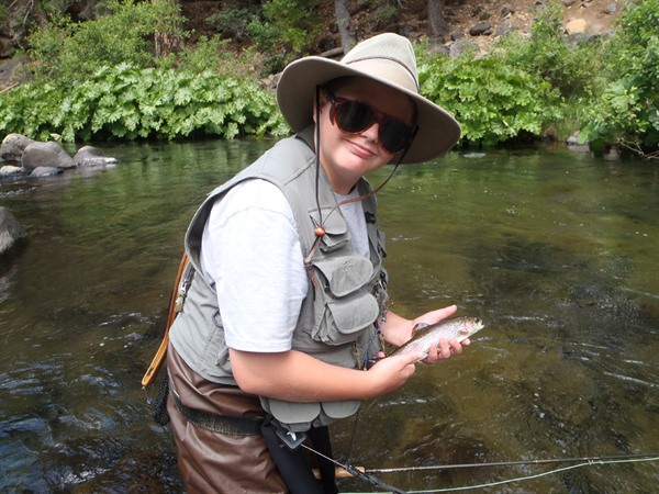 Troy learned how to land fish without a net today