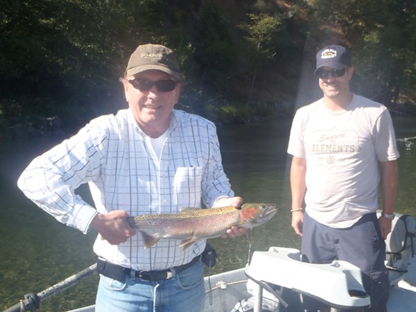 Garey with his first steelhead