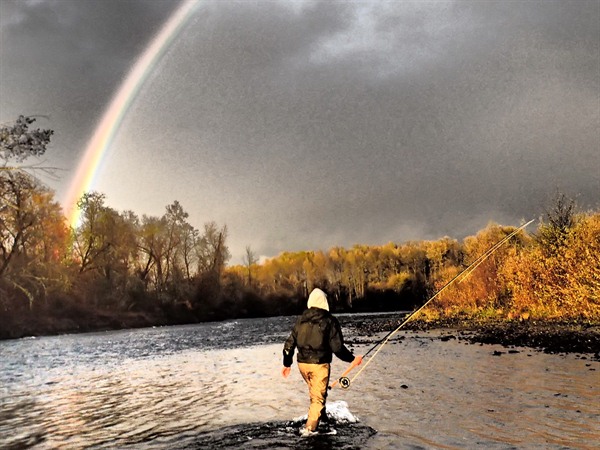 Paul heading over the rainbow