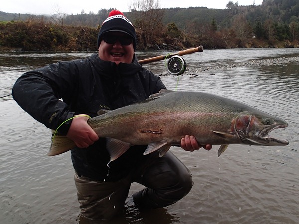 Brady with a big fish and a big smile