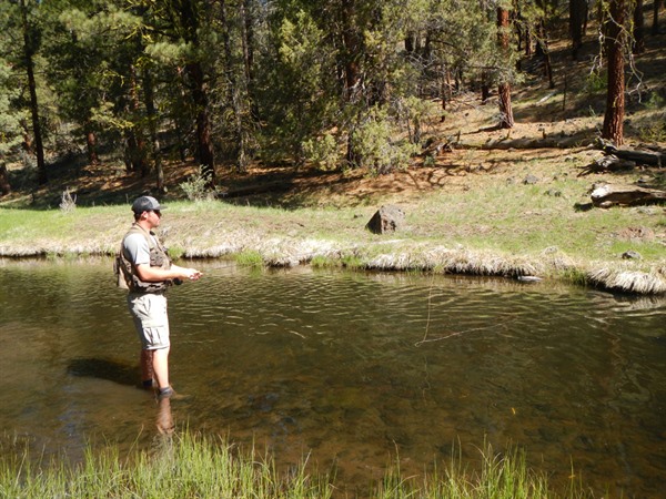 Wet wading on opening day!