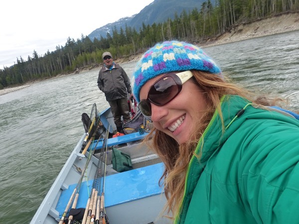 Dean River guides April and Steve from Blackwells Lodge