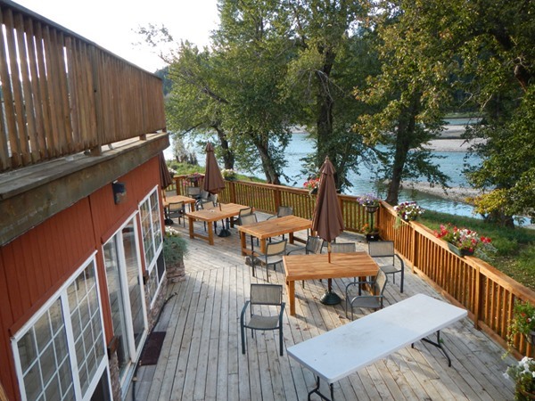 The view from the upper deck at North Bow Lodge