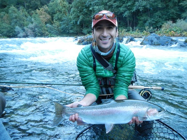 Hossein chased this one through a rapid