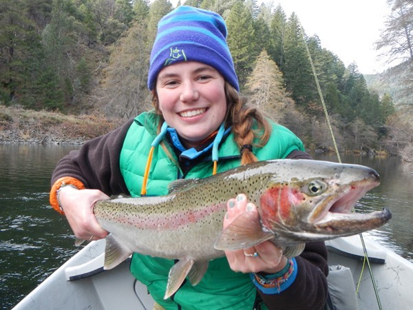 Erin with her big steelhead