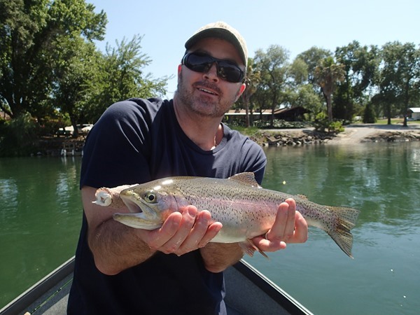 Jerry with anice Sac River Rainbow !