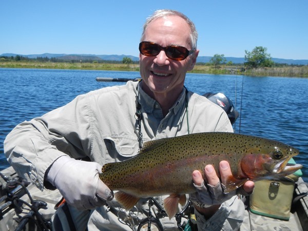 Doug landed this 21 rainbow on 6X tippet