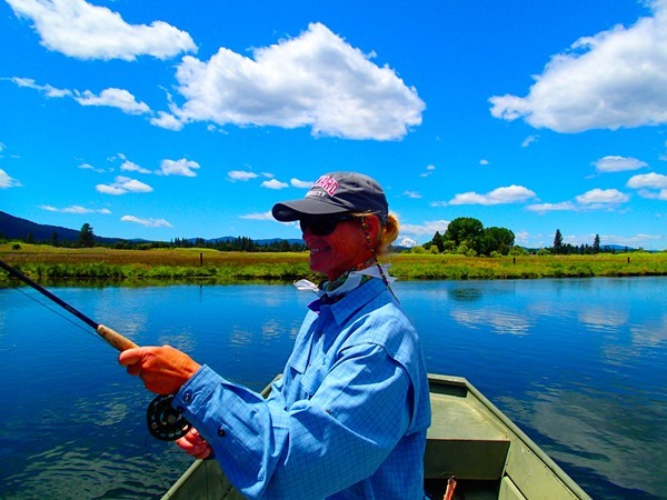 Sherrie Kennedy with one of the 17 big fish she hooked