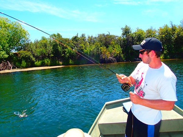 Andrew with one of the many large fish he hooked