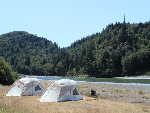 The view of the river from camp