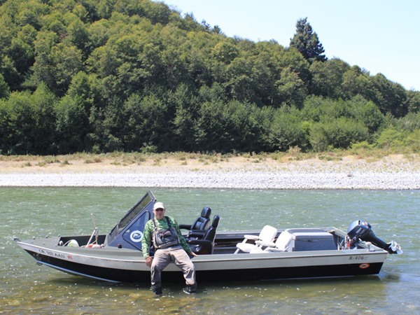 Gino and his trusty jet boat Elvis