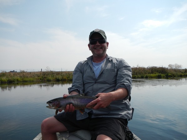 Bob's first big dry fly fish of the day