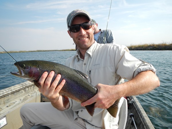 Stan's 20.5 rainbow on a nymph