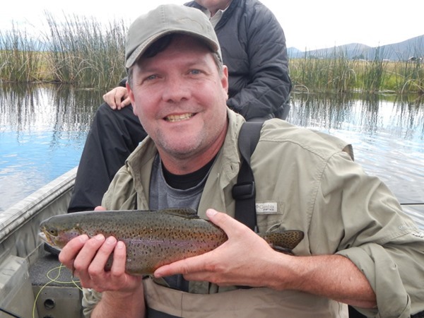 Eric wit h his first big dry fly fish of the day