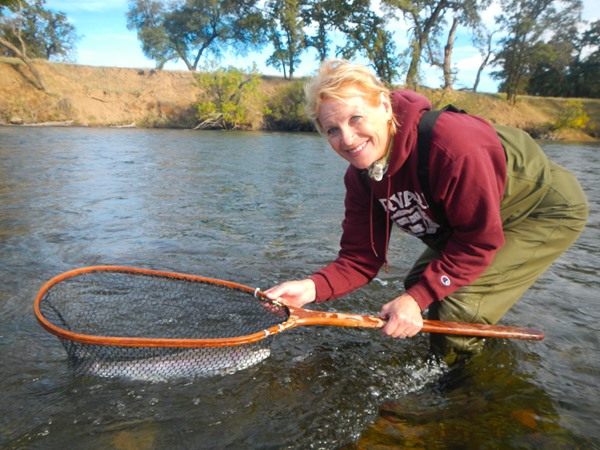 Sherrie swung up this steelie on a 4wt spey rod.