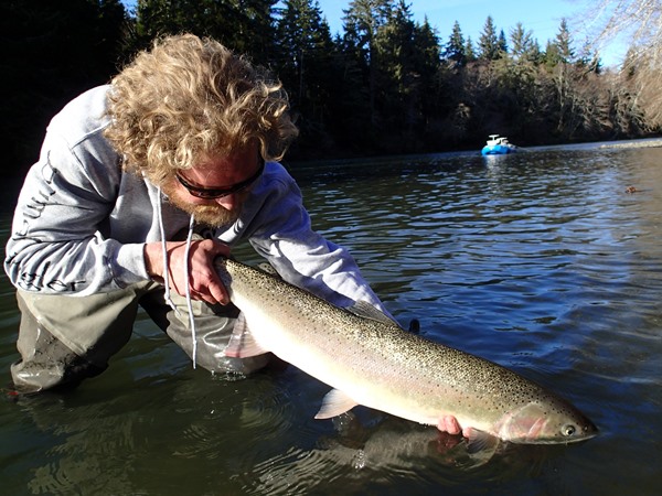 Ryan Davey with a classic OP steelhead