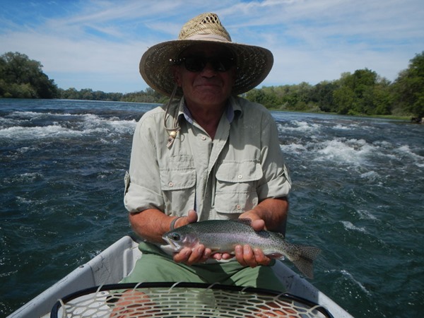 Bill with his first fish of the day