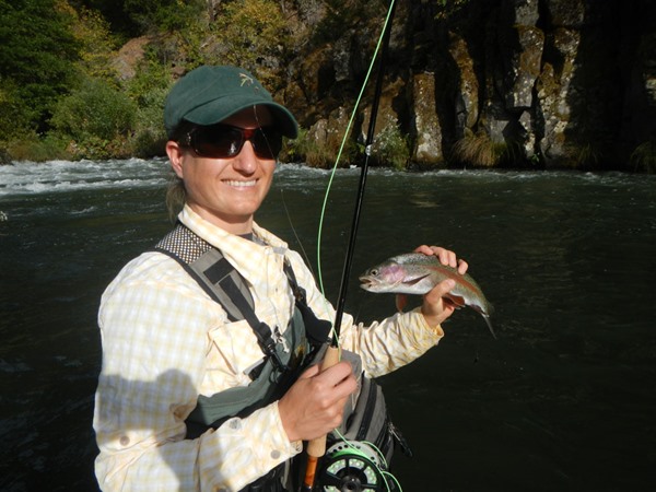 Nina with a typical size rainbow for today