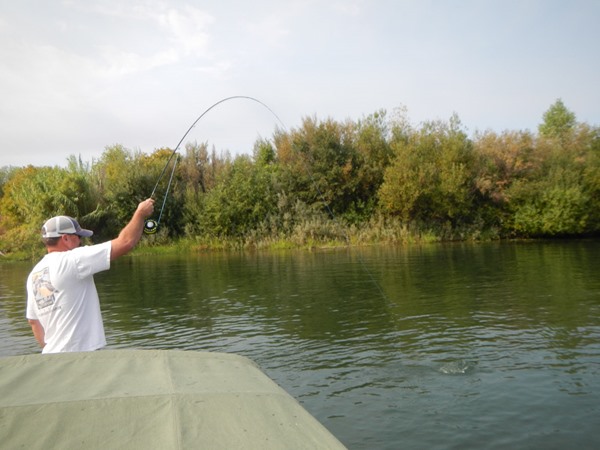 Mike with a fish on