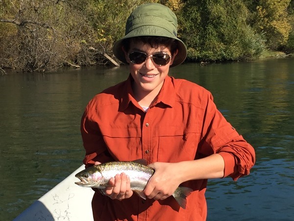 Miles' first fish of the trip