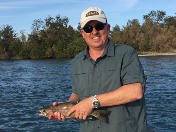 Danny with a good firm grip on a nice rainbow
