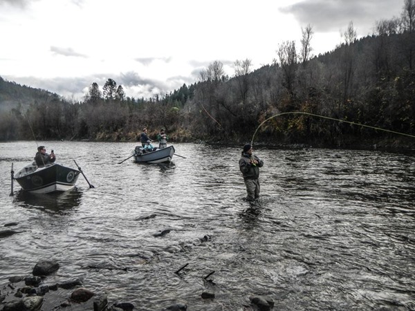 Desi with a fish on the line