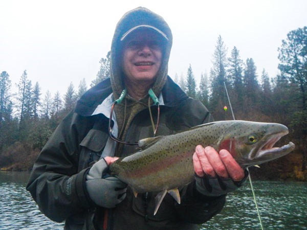 Rich with his first fish of the day