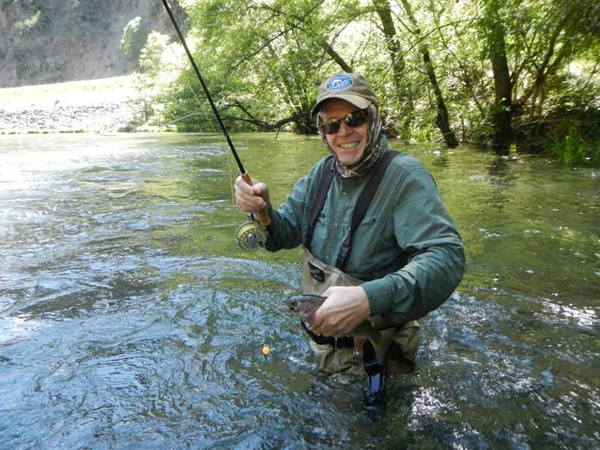 Paul with a Pit River rainbow