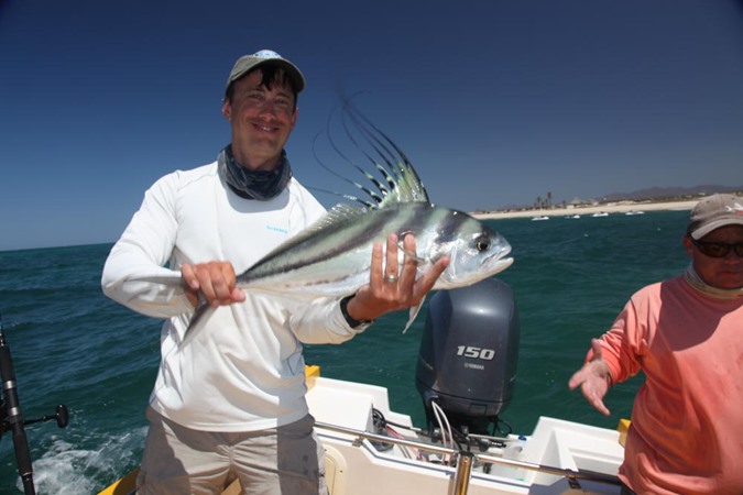 Andrew Harris with his first ever roosterfish