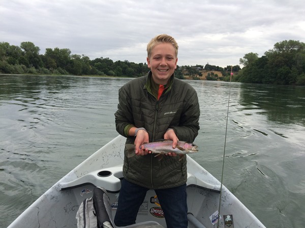 Chris with his first Lower Sac fish