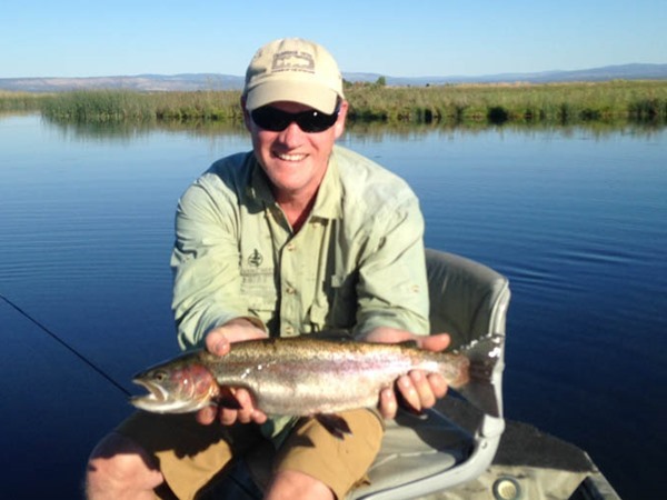 John caught this 20 rainbow on a size 16 callibaetis dry