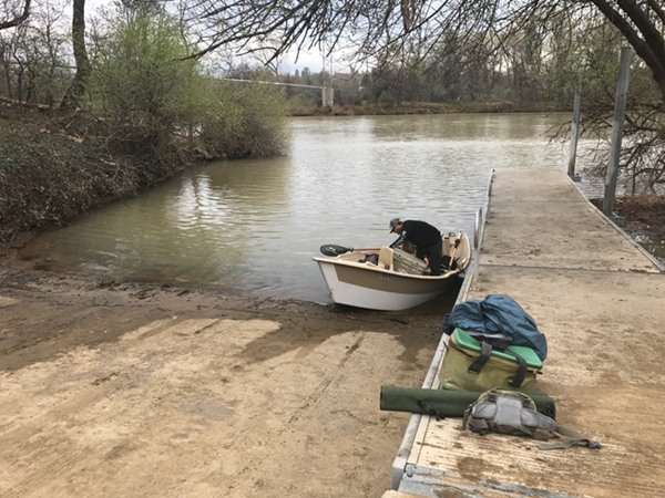 A very lonely Posse Grounds boat ramp