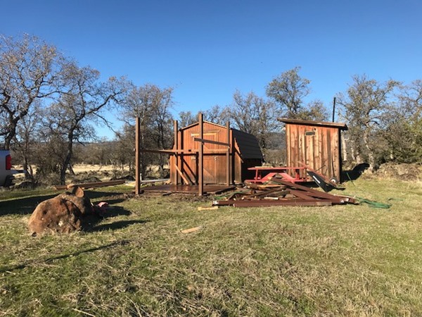 The old shade structure is history