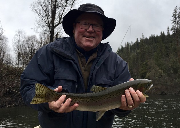 Tom with his first 2018 steelhead! 